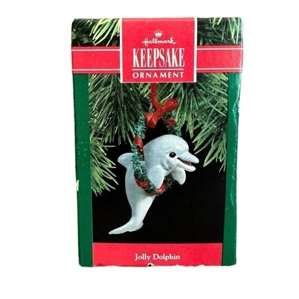 Hallmark Jolly Dolphin‎ Christmas Ornament 1990